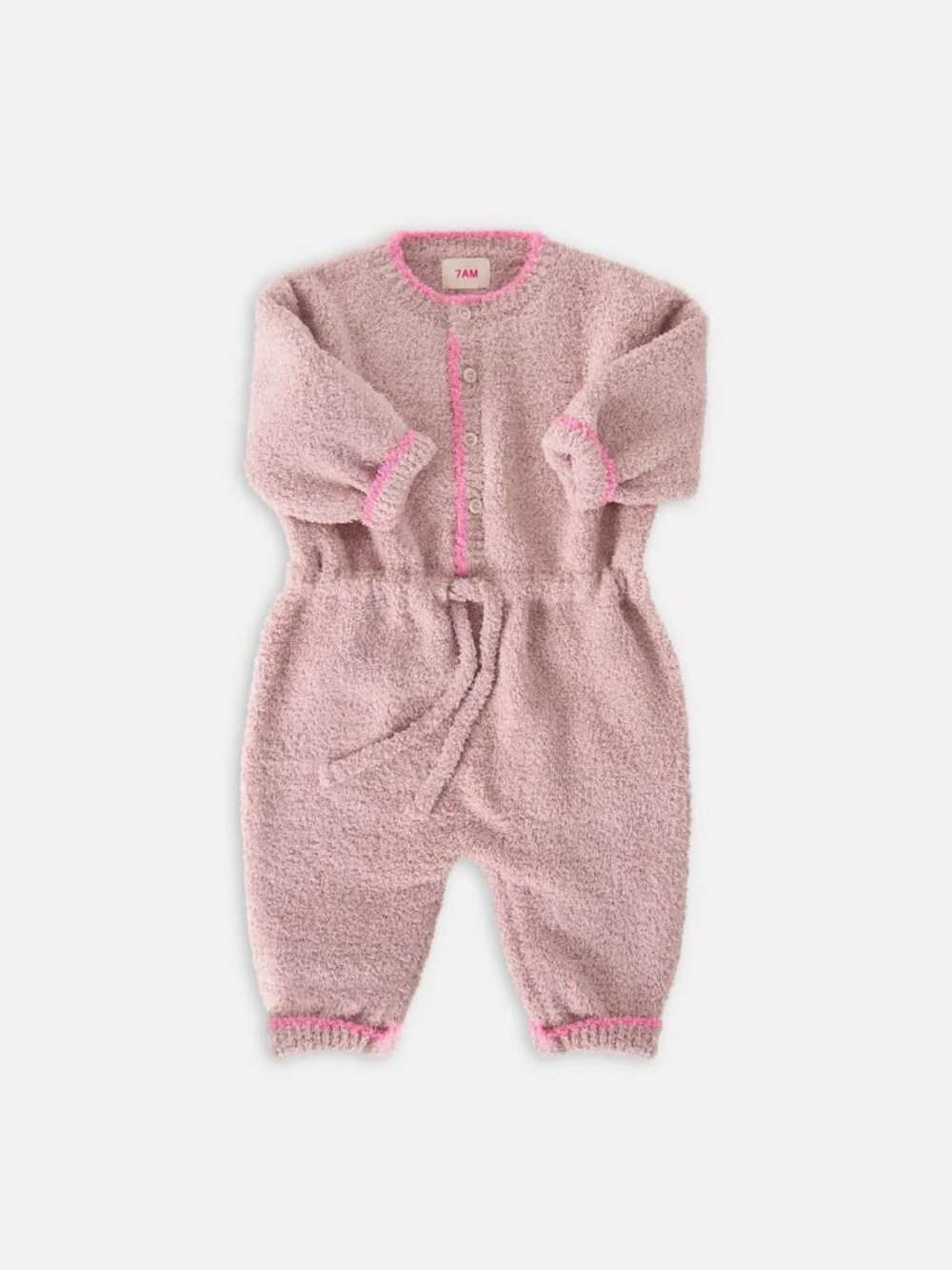 7AM Enfant Boxy Long Sleeved Jumpsuit - Fuzzy